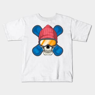 Skull Snowboard Winter sports Kids T-Shirt